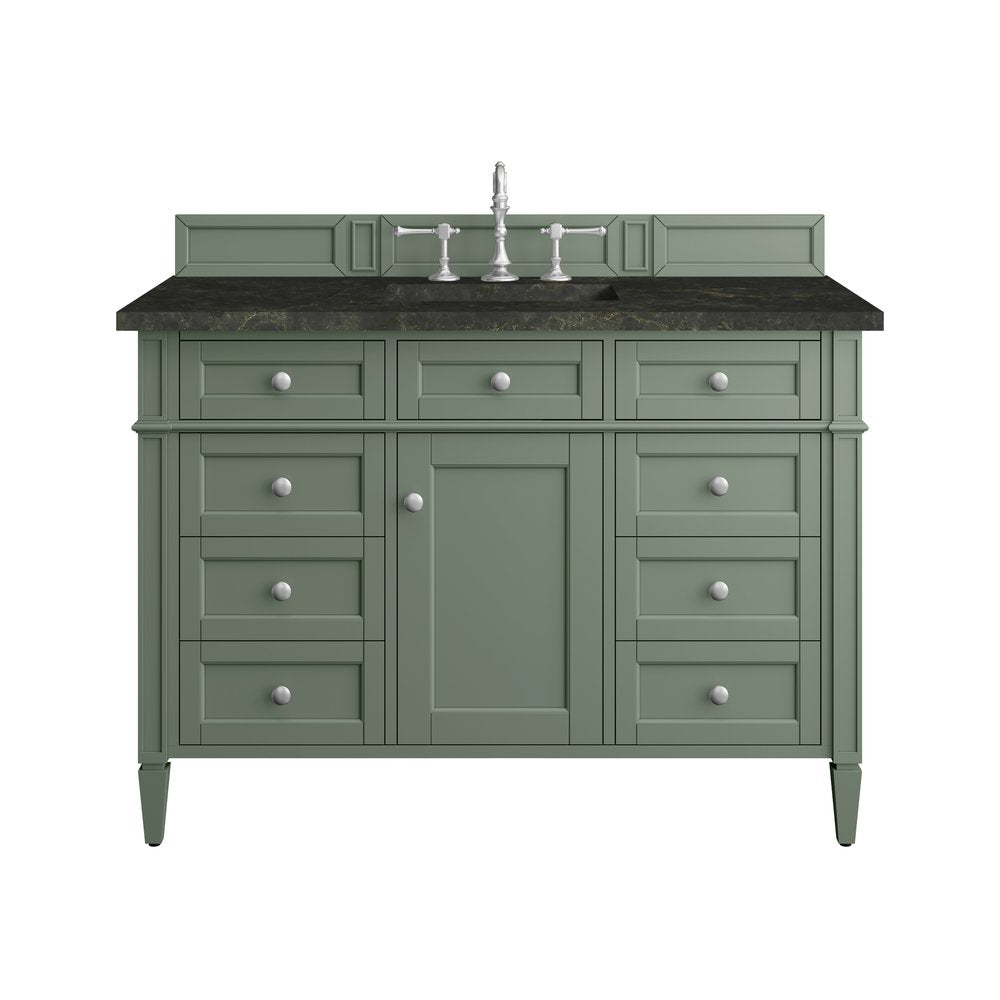 James Martin - Brittany 48" Single Vanity, Smokey Celadon, w/ 3 CM Phantome Eclos Top - 650-V48-SC-3PHT view 1