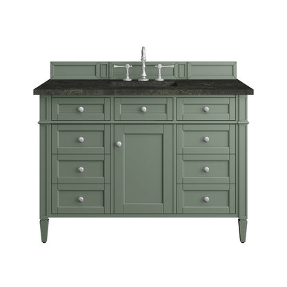 James Martin - Brittany 48" Single Vanity, Smokey Celadon, w/ 3 CM Phantome Eclos Top - 650-V48-SC-3PHT view 1