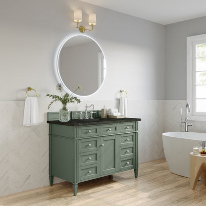 James Martin - Brittany 48" Single Vanity, Smokey Celadon, w/ 3 CM Phantome Eclos Top - 650-V48-SC-3PHT view 4