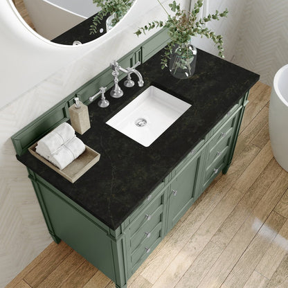 James Martin - Brittany 48" Single Vanity, Smokey Celadon, w/ 3 CM Phantome Eclos Top - 650-V48-SC-3PHT view 6
