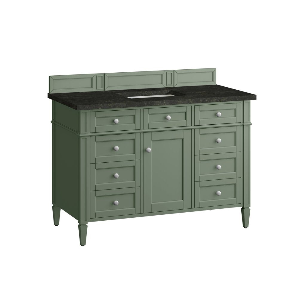 James Martin - Brittany 48" Single Vanity, Smokey Celadon, w/ 3 CM Phantome Eclos Top - 650-V48-SC-3PHT view 7