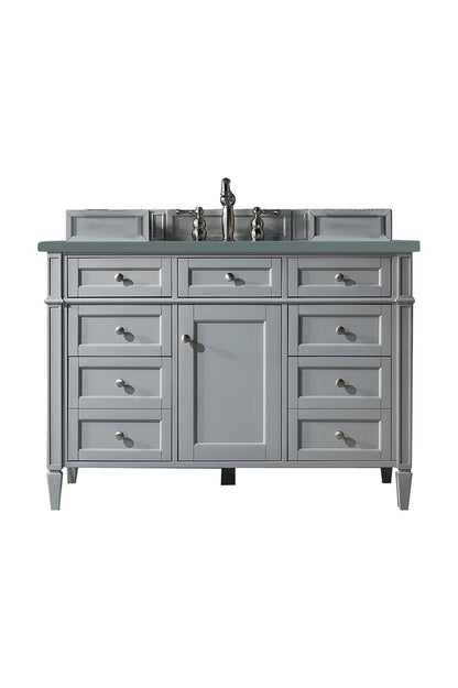 James Martin - Brittany 48" Single Vanity, Urban Gray w/ 3 CM Cala Blue Silestone Top - 650-V48-UGR-3CBL view 1