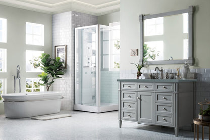 James Martin - Brittany 48" Single Vanity, Urban Gray w/ 3 CM Cala Blue Silestone Top - 650-V48-UGR-3CBL view 4