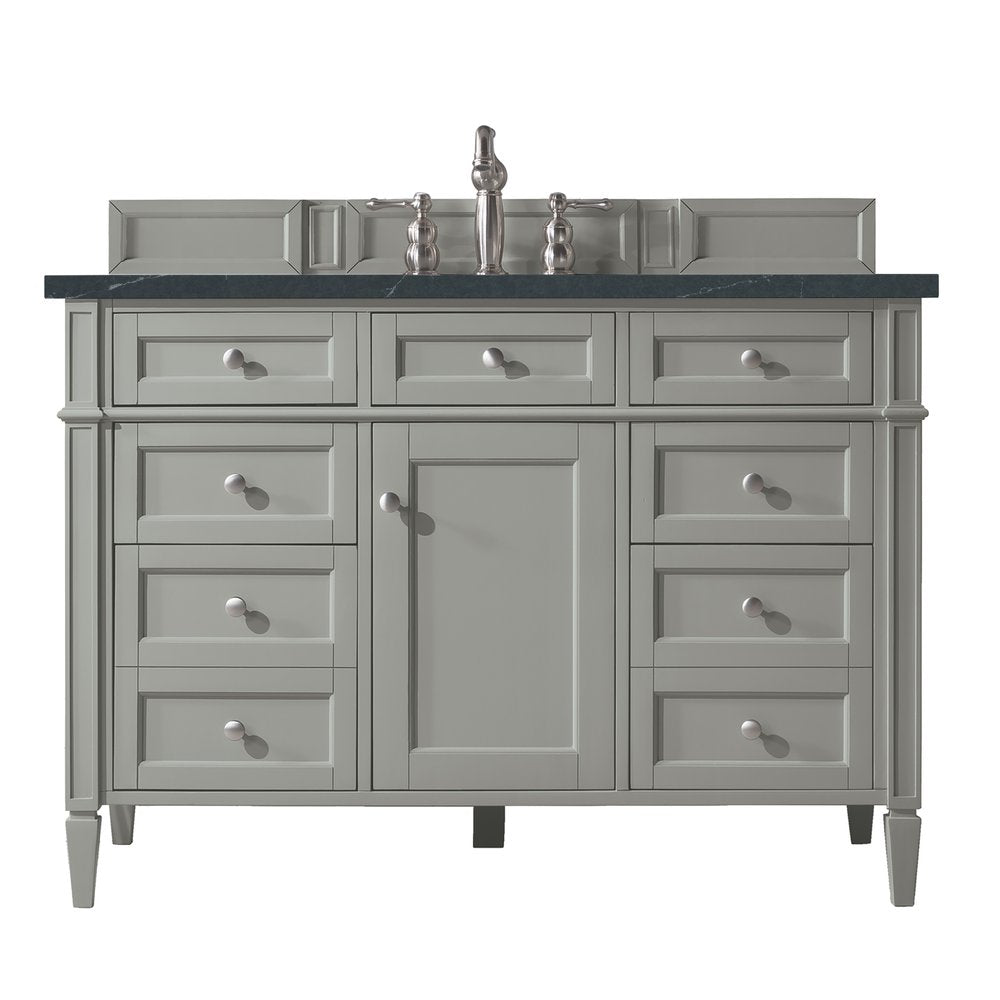 James Martin - Brittany 48" Single Vanity, Urban Gray w/ 3 CM Charcoal Soapstone Silestone Top - 650-V48-UGR-3CSP view 1