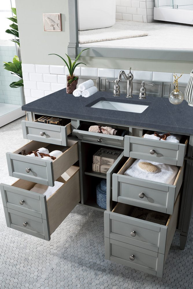 James Martin - Brittany 48" Single Vanity, Urban Gray w/ 3 CM Charcoal Soapstone Silestone Top - 650-V48-UGR-3CSP view 5