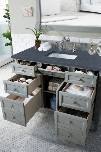James Martin - Brittany 48" Single Vanity, Urban Gray w/ 3 CM Charcoal Soapstone Silestone Top - 650-V48-UGR-3CSP view 5