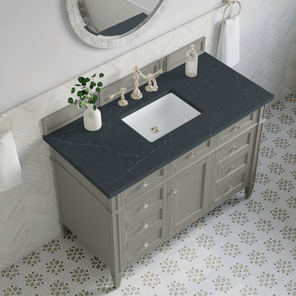 James Martin - Brittany 48" Single Vanity, Urban Gray w/ 3 CM Charcoal Soapstone Silestone Top - 650-V48-UGR-3CSP view 7