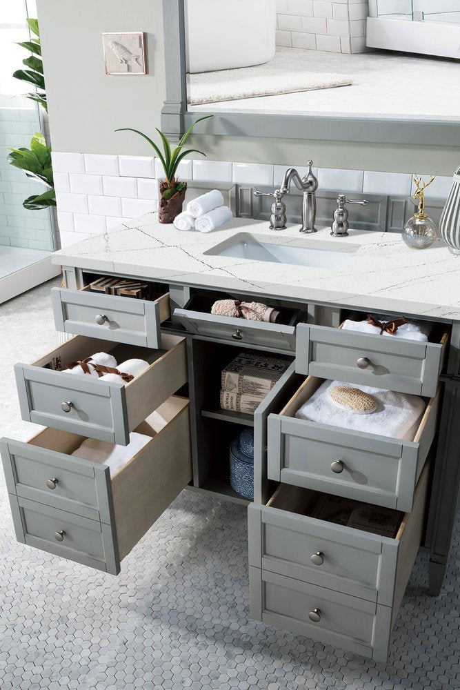 James Martin - Brittany 48" Single Vanity, Urban Gray w/ 3 CM Ethereal Noctis Silestone Top - 650-V48-UGR-3ENC view 5