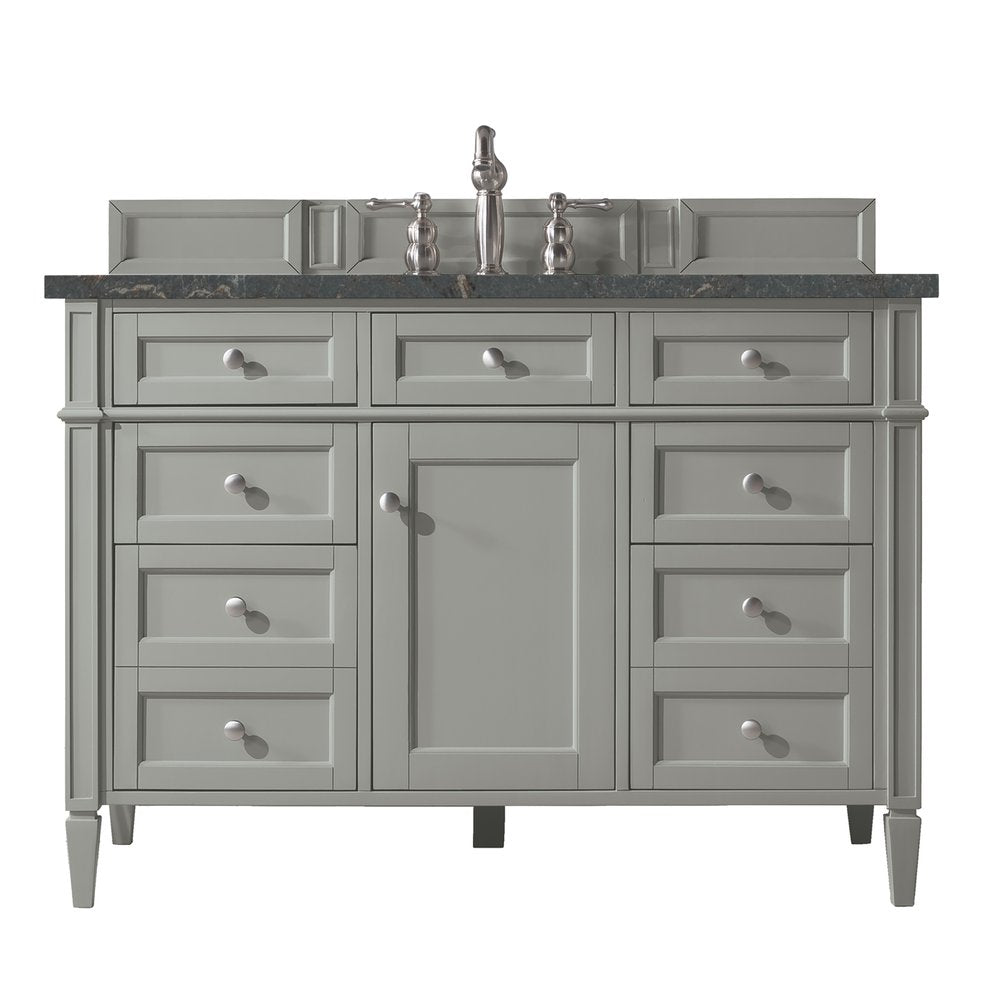 James Martin - Brittany 48" Single Vanity, Urban Gray w/ 3 CM Parisien Bleu Silestone Top - 650-V48-UGR-3PBL view 1