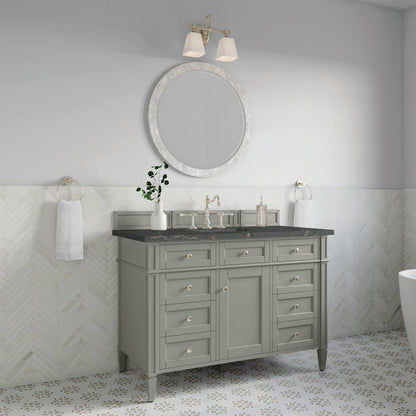 James Martin - Brittany 48" Single Vanity, Urban Gray w/ 3 CM Parisien Bleu Silestone Top - 650-V48-UGR-3PBL view 4