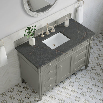 James Martin - Brittany 48" Single Vanity, Urban Gray w/ 3 CM Parisien Bleu Silestone Top - 650-V48-UGR-3PBL view 7