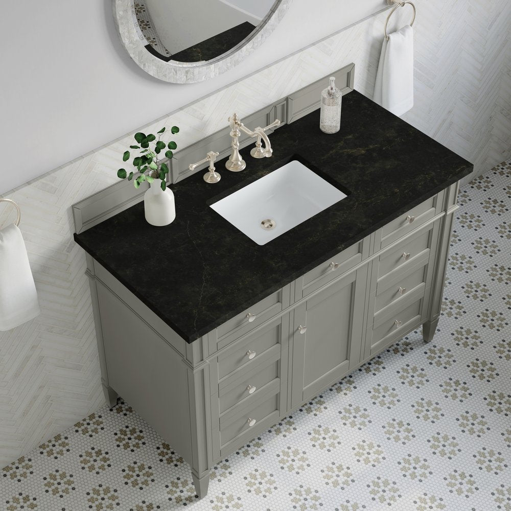 James Martin - Brittany 48" Single Vanity, Urban Gray, w/ 3 CM Phantome Eclos Top - 650-V48-UGR-3PHT view 6