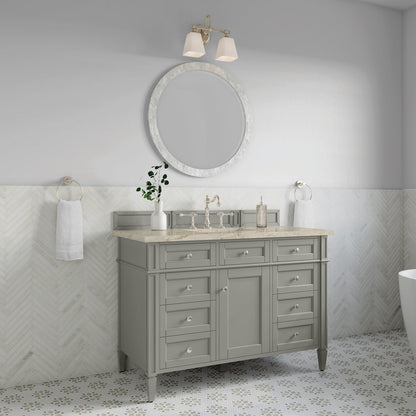 James Martin - Brittany 48" Single Vanity, Urban Gray, w/ 3 CM Tajnar Eclos Top w/FreePower Wireless Charger - 650-V48-UGR-FTJR view 4