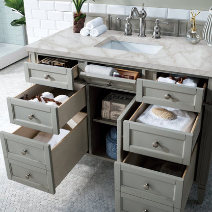 James Martin - Brittany 48" Single Vanity, Urban Gray w/ 3 CM Victorian Silver Silestone Top w/FreePower Wireless Charger - 650-V48-UGR-FVSL view 6