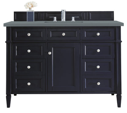 James Martin - Brittany 48" Single Vanity, Victory Blue w/ 3 CM Cala Blue Silestone Top - 650-V48-VBL-3CBL view 1