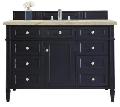 James Martin - Brittany 48" Single Vanity, Victory Blue, w/ 3 CM Tajnar Eclos Top w/FreePower Wireless Charger - 650-V48-VBL-FTJR view 1