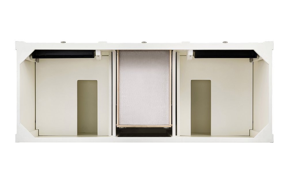 James Martin - Brittany 60" Double Vanity, Bright White Vanity w/ 3 CM White Zeus Silestone Top - 655-V60D-BW-3WZ view 5