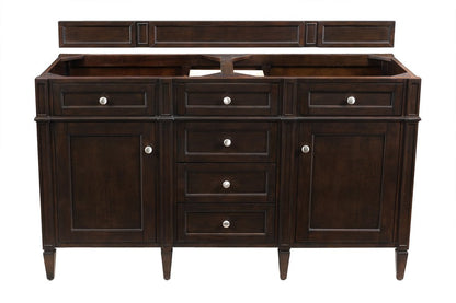 James Martin - Brittany 60" Double Vanity, Burnished Mahogany w/ 3 CM Lime Delight Silestone Top - 650-V60D-BNM-3LDL view 2