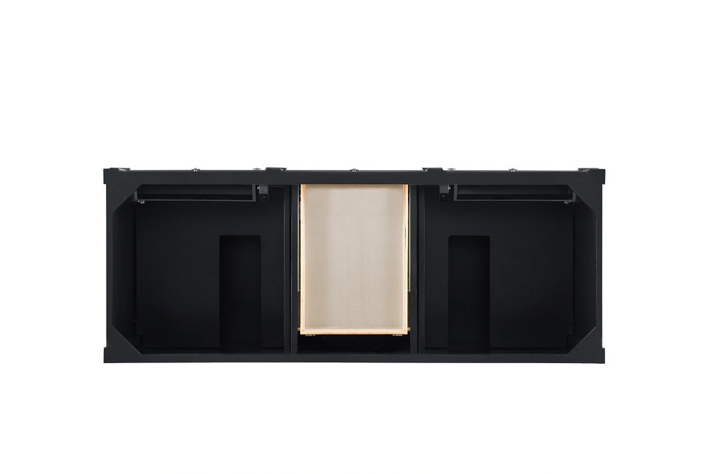 James Martin - Brittany 60" Double Vanity Cabinet, Black Onyx - 650-V60D-M-BKO view 2