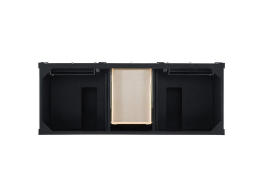 James Martin - Brittany 60" Double Vanity Cabinet, Black Onyx - 650-V60D-M-BKO view 2