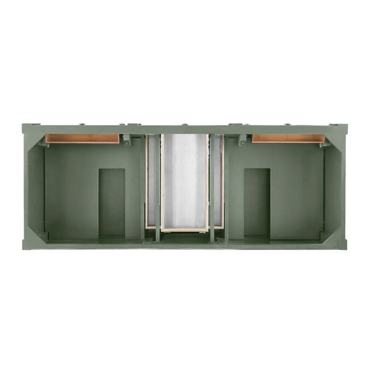 James Martin - Brittany 60" Double Vanity Cabinet, Smokey Celadon - 650-V60D-M-SC view 2