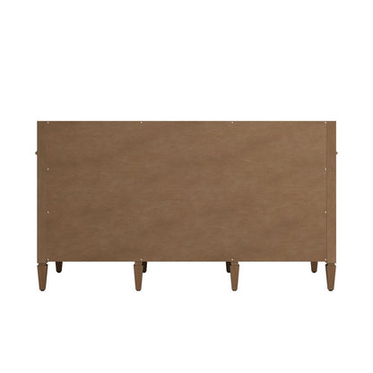 James Martin - Brittany 60" Double Vanity, Pecan w/ 3 CM Carrara Marble Top - 655-V60D-PCN-3CAR view 9
