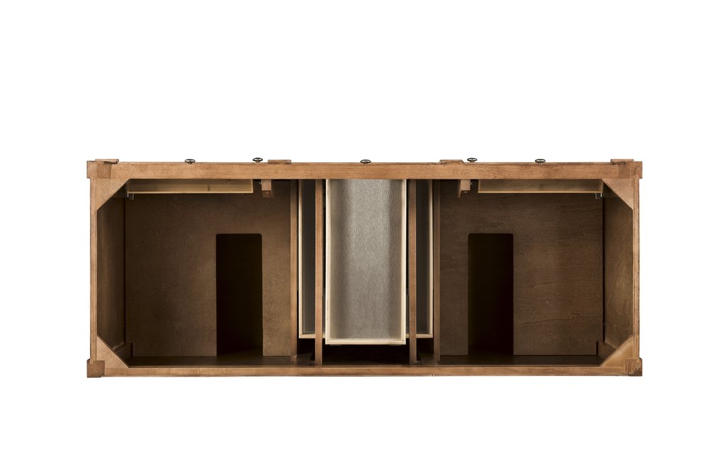 James Martin - Brittany 60" Double Vanity, Saddle Brown w/ 3 CM Charcoal Soapstone Silestone Top - 650-V60D-SBR-3CSP view 6