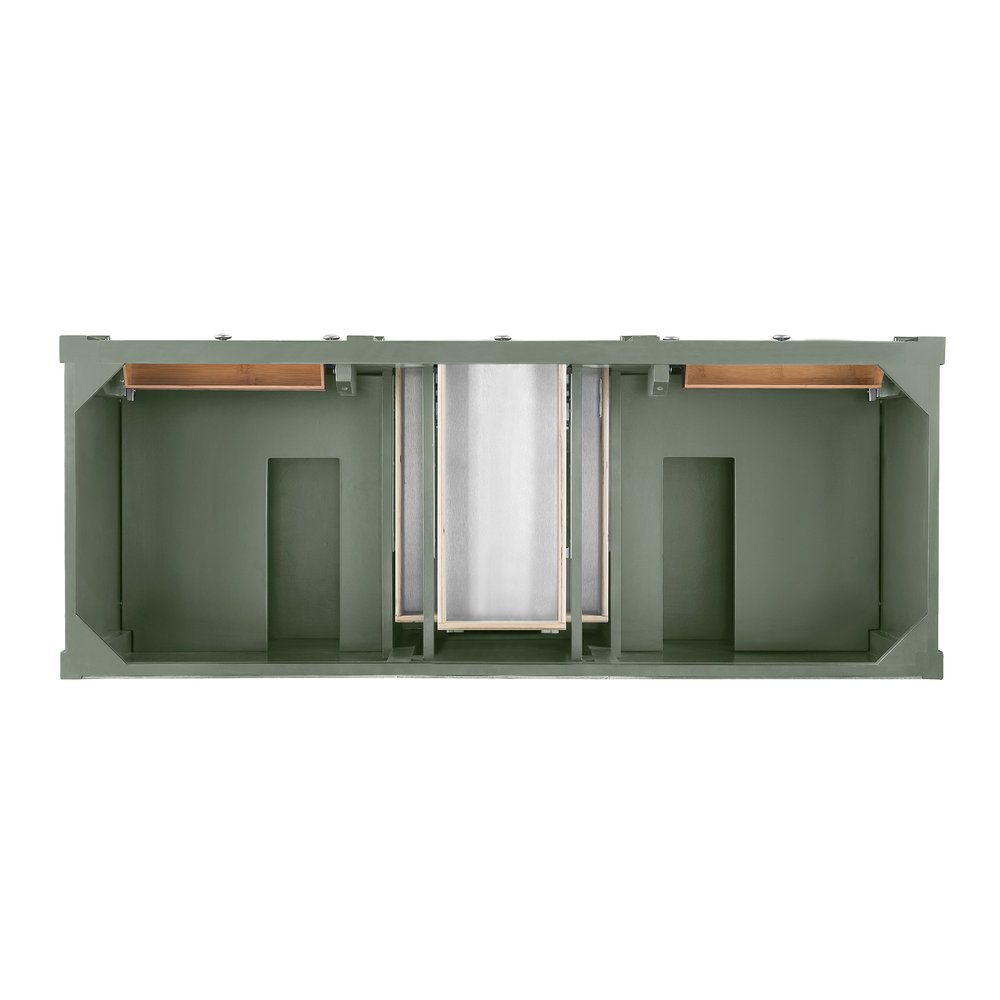 James Martin - Brittany 60" Double Vanity, Smokey Celadon w/ 3 CM Ethereal Noctis Top - 650-V60D-SC-3ENC view 5