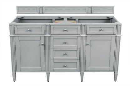 James Martin - Brittany 60" Double Vanity, Urban Gray w/ 3 CM Ethereal Noctis Silestone Top w/FreePower Wireless Charger - 650-V60D-UGR-FENC view 3