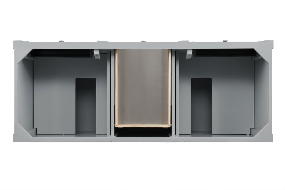 James Martin - Brittany 60" Double Vanity, Urban Gray w/ 3 CM Ethereal Noctis Silestone Top w/FreePower Wireless Charger - 650-V60D-UGR-FENC view 7