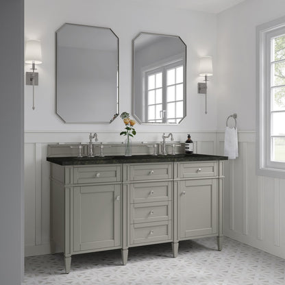 James Martin - Brittany 60" Double Vanity, Urban Gray, w/ 3 CM Phantome Eclos Top - 650-V60D-UGR-3PHT view 4