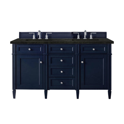 James Martin - Brittany 60" Double Vanity, Victory Blue, w/ 3 CM Phantome Eclos Top - 650-V60D-VBL-3PHT view 1