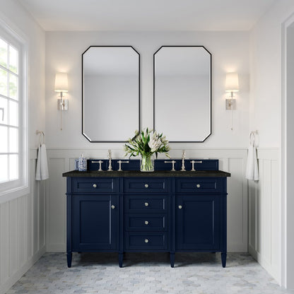 James Martin - Brittany 60" Double Vanity, Victory Blue, w/ 3 CM Phantome Eclos Top - 650-V60D-VBL-3PHT view 3