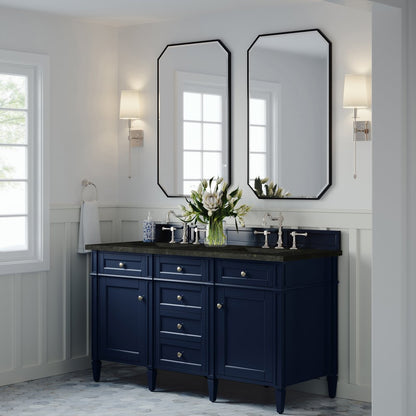 James Martin - Brittany 60" Double Vanity, Victory Blue, w/ 3 CM Phantome Eclos Top - 650-V60D-VBL-3PHT view 4