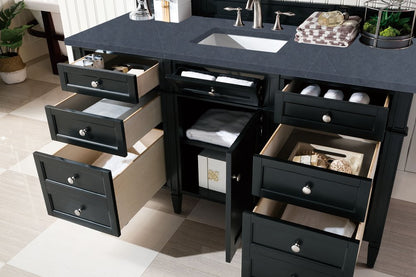 James Martin - Brittany 60" Single Vanity, Black Onyx, w/ 3 CM Charcoal Soapstone Silestone Top - 650-V60S-BKO-3CSP view 5