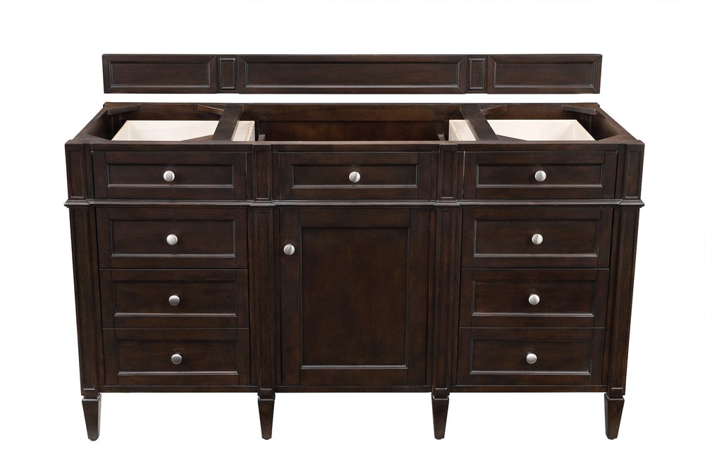 James Martin - Brittany 60" Single Vanity, Burnished Mahogany, w/ 3 CM Tajnar Eclos Top w/FreePower Wireless Charger - 650-V60S-BNM-FTJR view 2