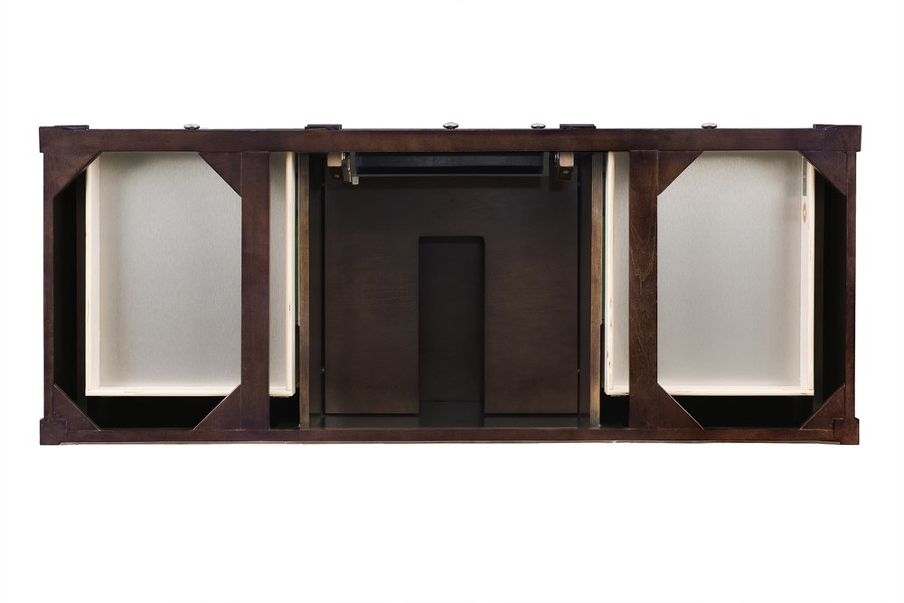 James Martin - Brittany 60" Single Vanity, Burnished Mahogany w/ 3 CM Victorian Silver Silestone Top - 650-V60S-BNM-3VSL view 6