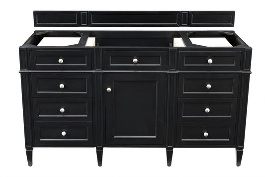 James Martin - Brittany 60" Single Vanity Cabinet, Black Onyx - 650-V60S-M-BKO view 1