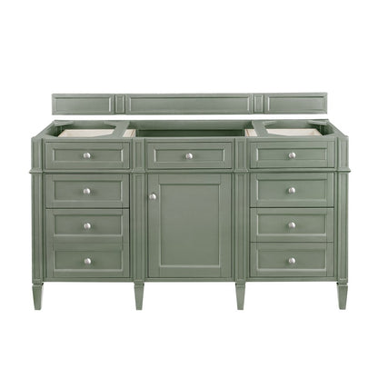 James Martin - Brittany 60" Single Vanity Cabinet, Smokey Celadon - 650-V60S-M-SC view 1