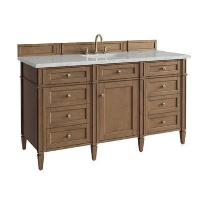 James Martin - Brittany 60" Single Vanity, Pecan w/ 3 CM Ethereal Noctis Silestone Top - 655-V60S-PCN-3ENC view 11