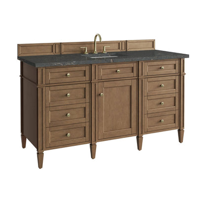 James Martin - Brittany 60" Single Vanity, Pecan w/ 3 CM Parisien Bleu Silestone Top w/FreePower Wireless Charger - 655-V60S-PCN-FPBL view 11
