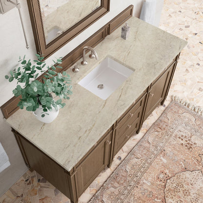 James Martin - Brittany 60" Single Vanity, Saddle Brown, w/ 3 CM Tajnar Eclos Top - 650-V60S-SBR-3TJR view 6