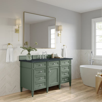 James Martin - Brittany 60" Single Vanity, Smokey Celadon w/ 3 CM Charcoal Soapstone Top - 650-V60S-SC-3CSP view 4
