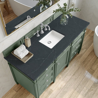 James Martin - Brittany 60" Single Vanity, Smokey Celadon w/ 3 CM Charcoal Soapstone Top - 650-V60S-SC-3CSP view 6