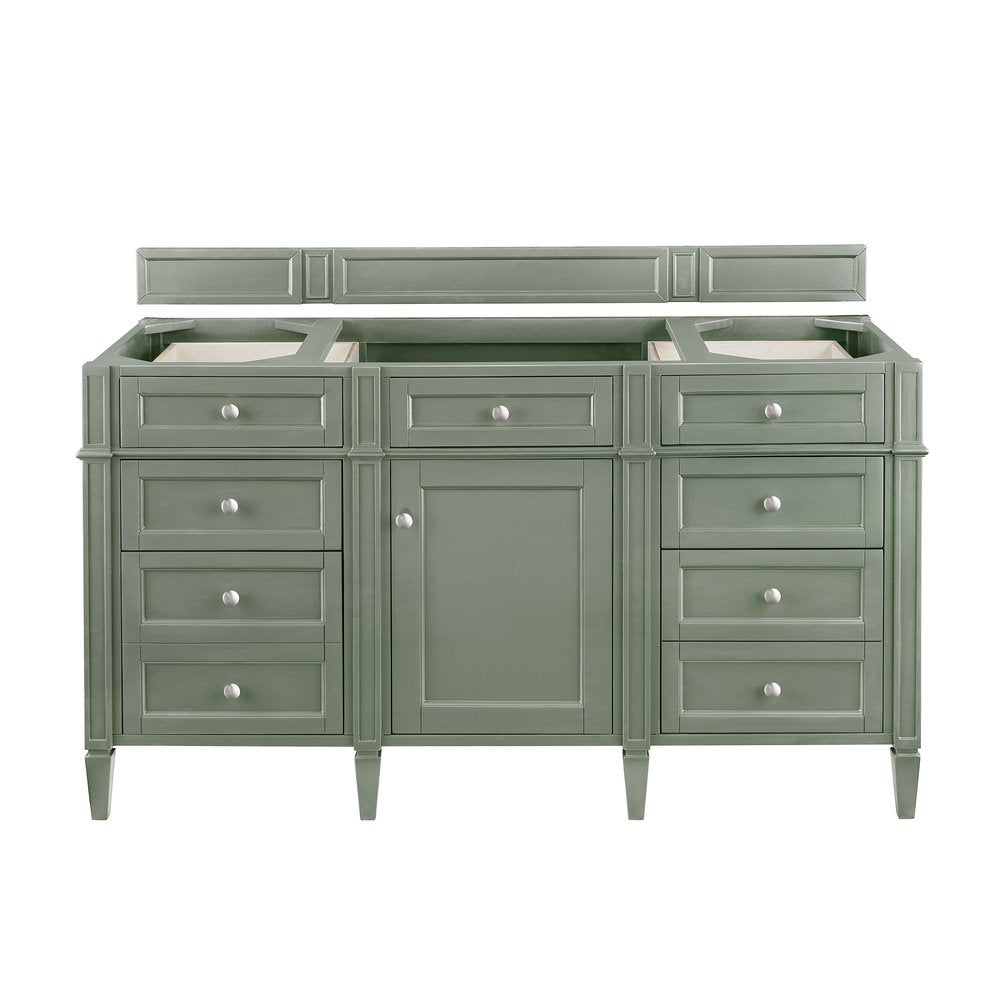 James Martin - Brittany 60" Single Vanity, Smokey Celadon w/ 3 CM Ethereal Noctis Top - 650-V60S-SC-3ENC view 2