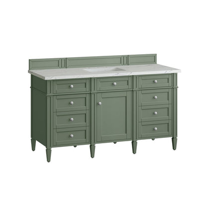 James Martin - Brittany 60" Single Vanity, Smokey Celadon w/ 3 CM Ethereal Noctis Top - 650-V60S-SC-3ENC view 7