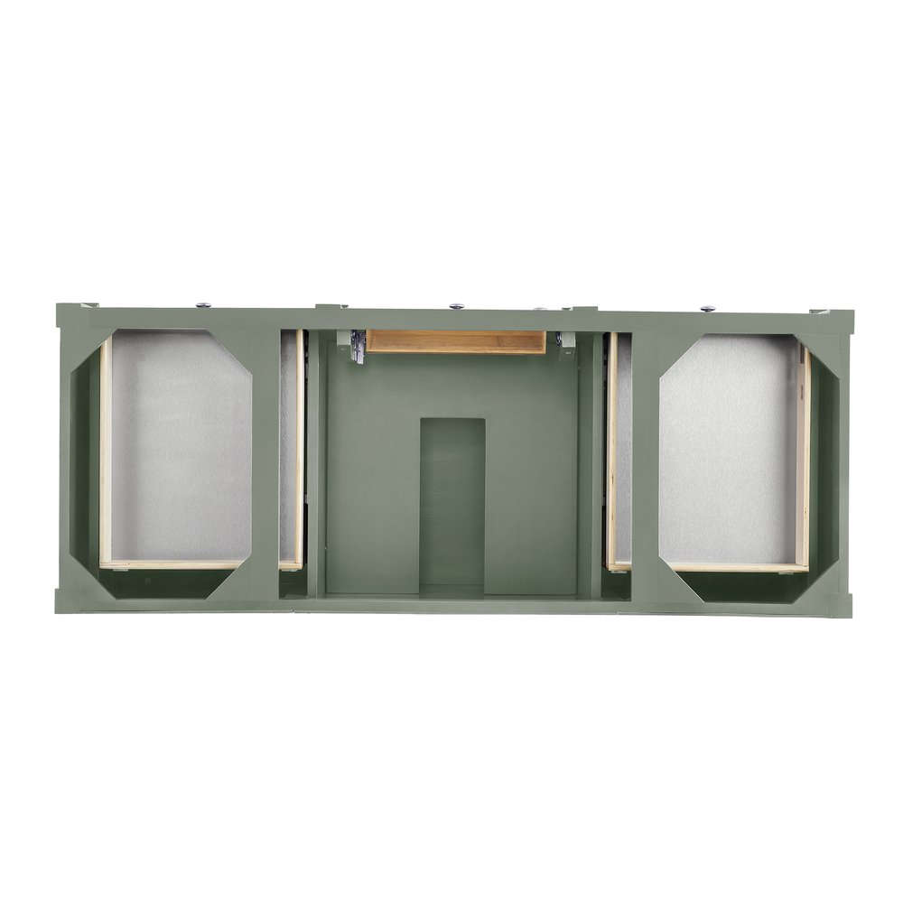 James Martin - Brittany 60" Single Vanity, Smokey Celadon, w/ 3 CM Phantome Eclos Top - 650-V60S-SC-3PHT view 5