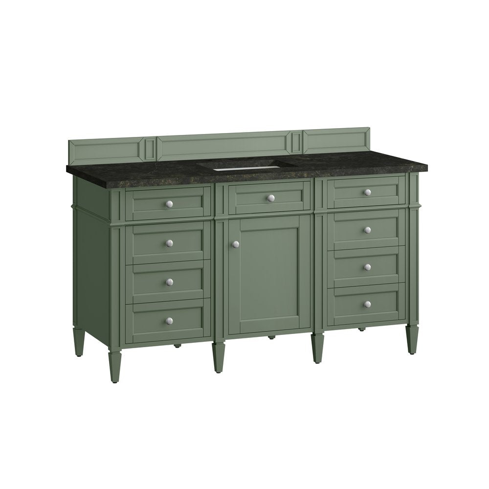 James Martin - Brittany 60" Single Vanity, Smokey Celadon, w/ 3 CM Phantome Eclos Top - 650-V60S-SC-3PHT view 7