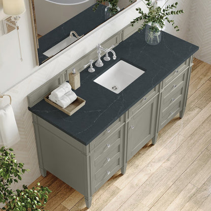 James Martin - Brittany 60" Single Vanity, Urban Gray w/ 3 CM Charcoal Soapstone Silestone Top - 650-V60S-UGR-3CSP view 7