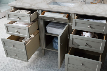 James Martin - Brittany 60" Single Vanity, Urban Gray w/ 3 CM Victorian Silver Silestone Top - 650-V60S-UGR-3VSL view 5